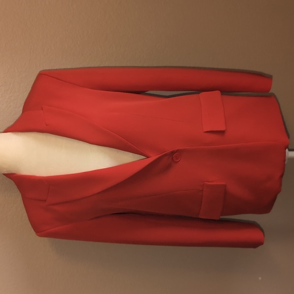 Endless Rose Scarlet Cherry Red Holiday Oversized Blazer - Picture 1 of 4